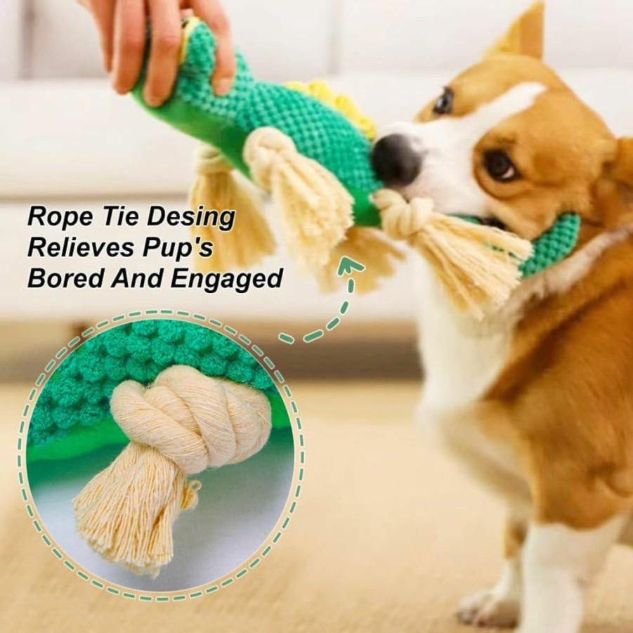 Snorbirell | Snorbirell 4Pcs Cute Squeaking Puppy Toys Puppy Chew Toys Balls And More Rope Dog Chew Toys For Small Medium And Large Pet Chew Toy Dogs Teeth Cleaning Training