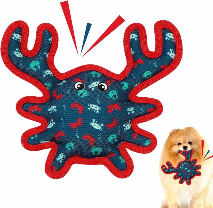 Lepawit | Lepawit Squeaky Dog Toys, Bite Resistant Durable Dog Toys, Cute Crab Interactive Dog Toys For Small And Medium Dogs