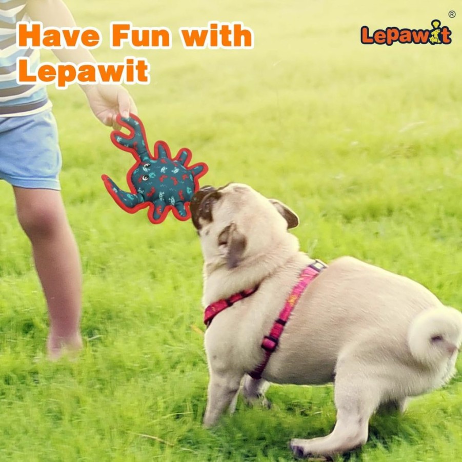 Lepawit | Lepawit Squeaky Dog Toys, Bite Resistant Durable Dog Toys, Cute Crab Interactive Dog Toys For Small And Medium Dogs