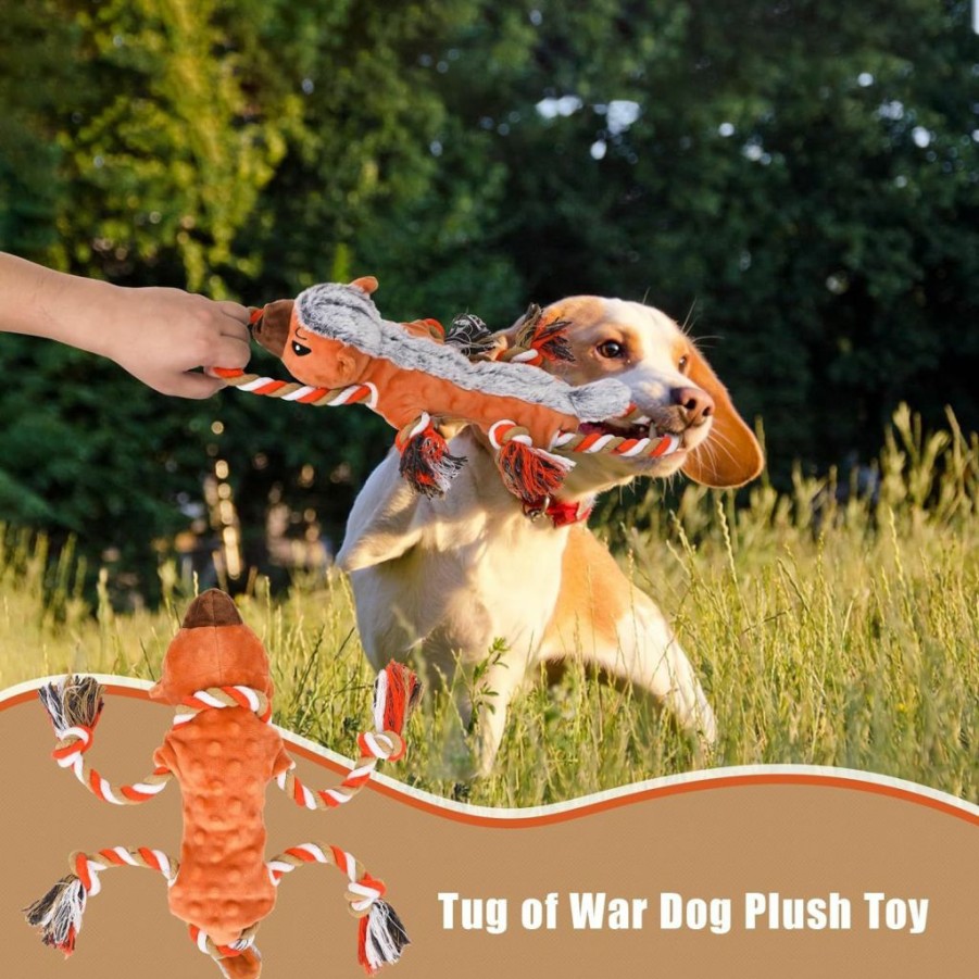 Anhozuo | Anhozuo Dog Toys/Squeaky Dog Toys/Tug Of War Dog Toy/Tough Dog Toys/Durable Dog Toys/Small Dogs Toys/Dog Chew Toys For Small,Medium,Large Dogs