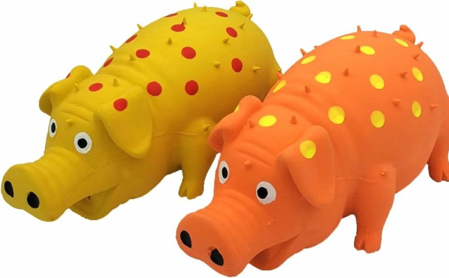 Hoiasem | Hoiasem 2 Pack Latex Pig Dog Toys That Oinks For Small Medium Large Dogs