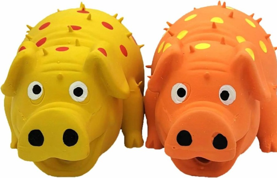 Hoiasem | Hoiasem 2 Pack Latex Pig Dog Toys That Oinks For Small Medium Large Dogs