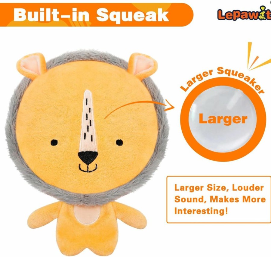 Lepawit | Lepawit Squeaky Dog Toys With Crinkle Paper, Clapping Hands Monkey Interactive Dog Toys For Small And Medium Dogs