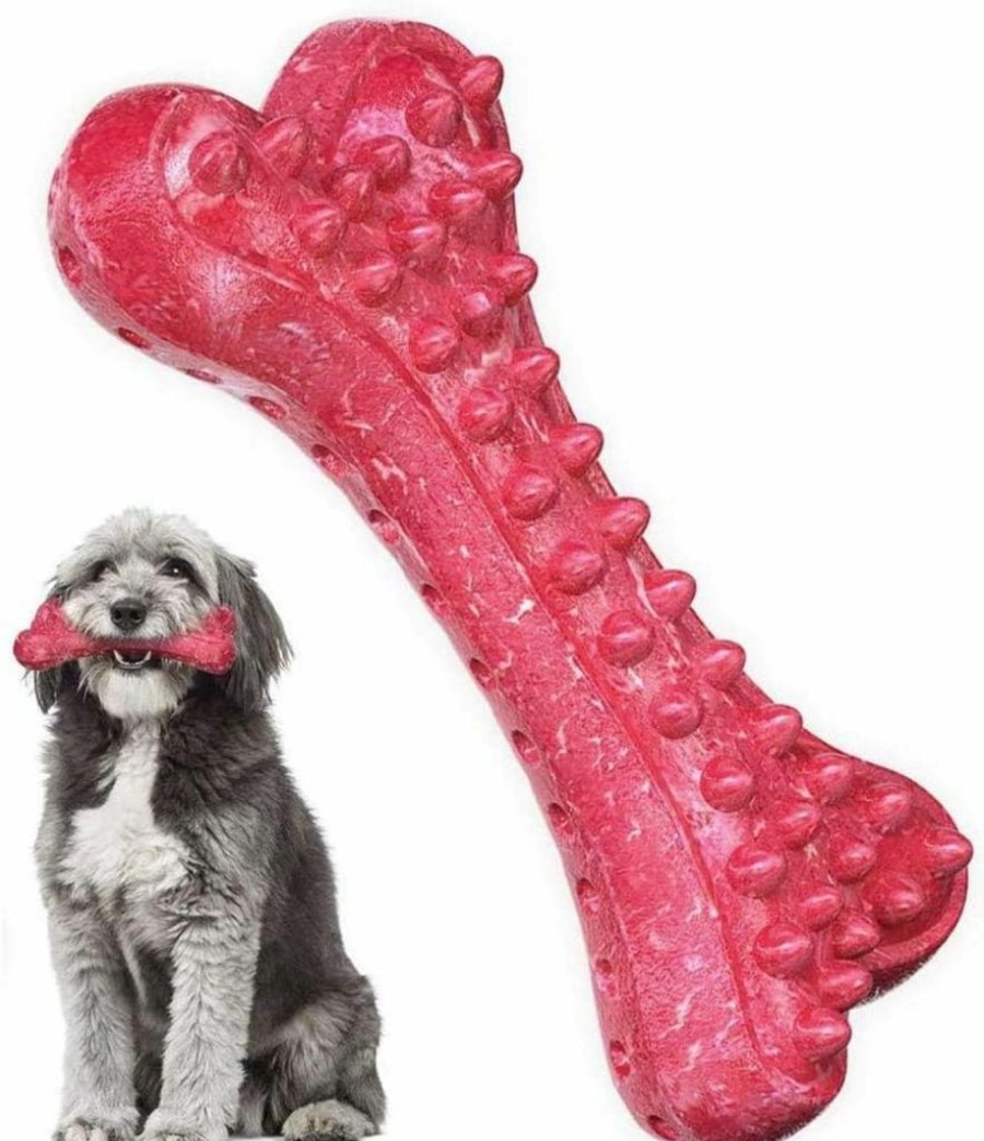 Peteast | Peteast Dog Toys For Aggressive Chewers Large Breed, Dog Chew Toys Indestructible, Tough Dog Bones Made With Natural Rubber, Durable Medium Puppy Chew Toys Teething Toys