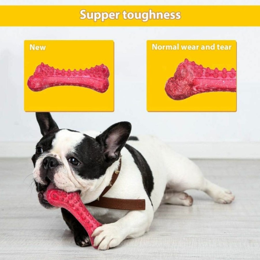 Peteast | Peteast Dog Toys For Aggressive Chewers Large Breed, Dog Chew Toys Indestructible, Tough Dog Bones Made With Natural Rubber, Durable Medium Puppy Chew Toys Teething Toys