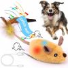 BABORUI | Baborui Interactive Dog Toys Mouse, Escaping Mice Squeaky Dog Toys With Lights & Auto-Turn, Rechargeable Moving Dog Toys For Small/Medium/Large Dogs & Cats(Grey)