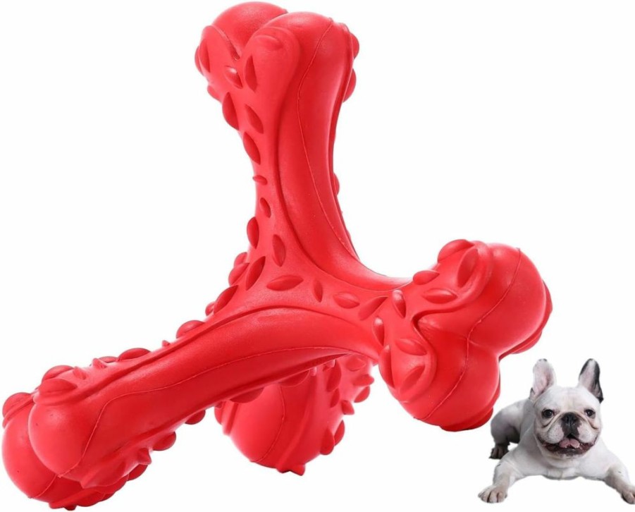 CVALIN | Cvalin Dog Chew Toys For Aggressive Chewers Large Breed,Indestructible Bones Toy,Durable Cleaning Toothbrush Natural Rubber Dog Toys